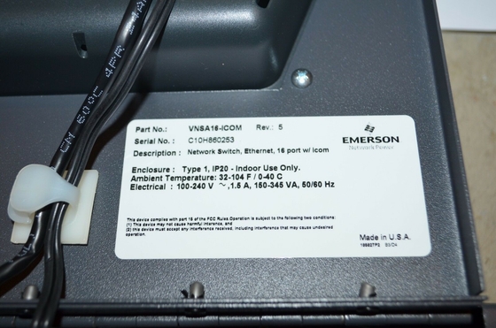 Emerson VNSA16-ICOM 100-240 В переменного тока ОДНОФАЗНЫЙ ETHERNET 16 ПОРТОВ ТИП 1 КОРПУС