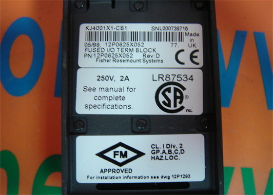 Emerson DeltaV KJ4001X1-CB1 12P0625X052 Клеммный блок ввода-вывода с предохранителями