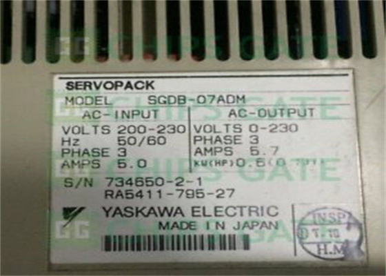 Yaskawa SGDB-07ADM AC SERVO AMPLIFIER 200V 0.7KW Контроль положения скорости крутящего момента