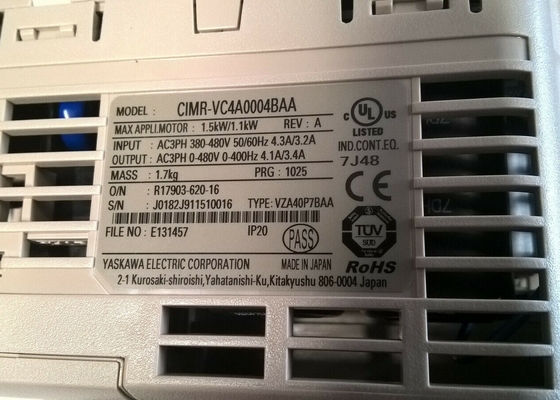 Yaskawa CIMR-VC4A0004BAA ПРЕОБРАЗОВАТЕЛЬ ЧАСТОТЫ ВХОД 4.3/3.2АМП 380-480В 50/60Гц