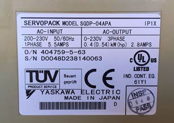 Цифровое управление сервоприводом переменного тока Yaskawa SGDP-04APA поддерживает инкрементальные и абсолютные энкодеры