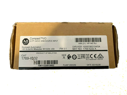 8ms Compact I O Module 24VDC Input Allen Bradley 1769-IQ32