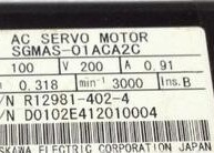 OMRON SGMAS-01ACA2C SERVO MOTOR 200 V 0.91 A 3000 R/MIN 17-bit Incremental Encoder