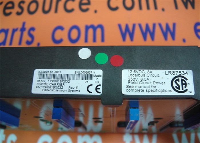 Emerson DeltaV KJ4001X1-BB1 12P0619X032 8 WIDE I/O CARRIER Резервный модуль питания