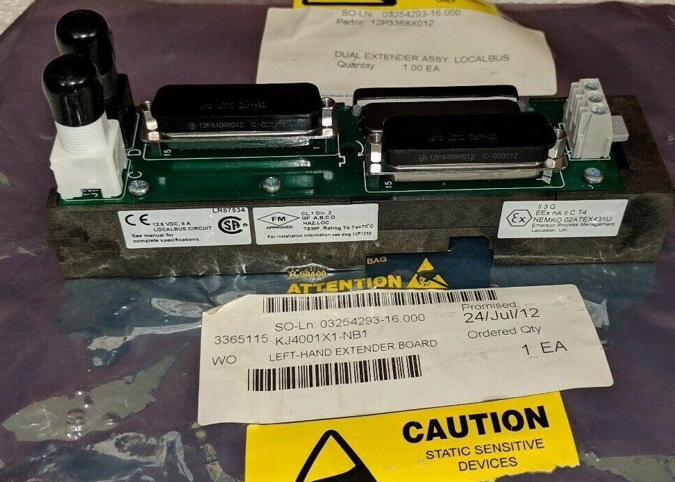 Наполнитель 8 Amp 12,6 VDC Localbus наполнителя кабеля EMERSON KJ4001X1-NB1 двойной левый